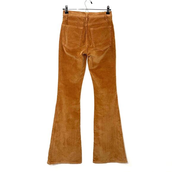 Frame Corduroy Le High Flare Leg Pant - Tan 27 - Picture 5 of 11
